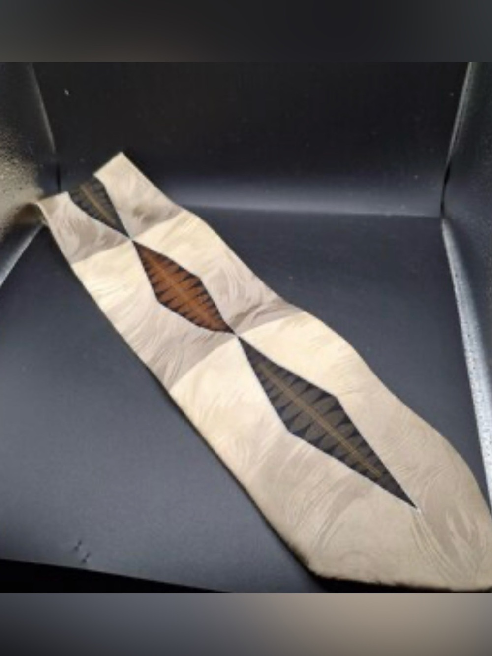 Vintage Giorgio Brutini 100% Silk Necktie Retro Geometric Art to Wear 80’s 90’s